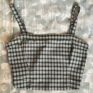 Hollister Cropped Plaid Top